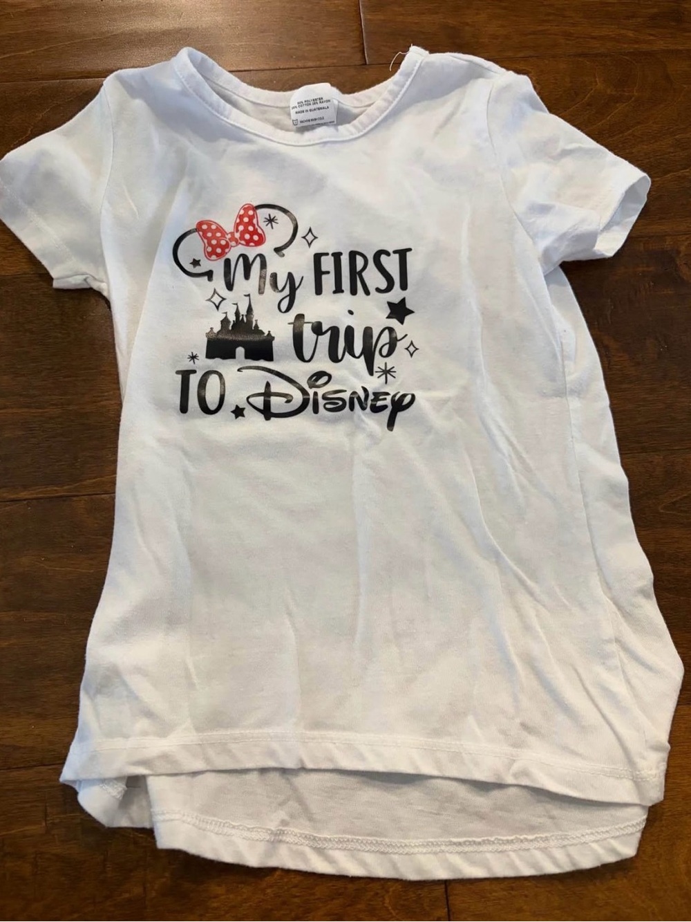 My First Trip to Disney White Girls' Graphic Tee